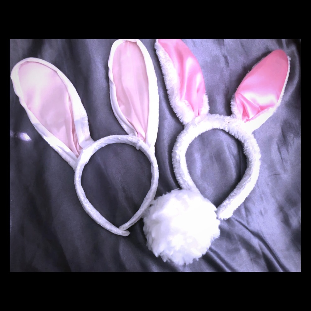 Bunny ears and tail